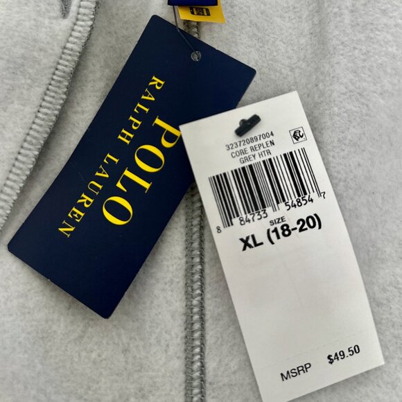 Polo Ralph Lauren Boys Grey Fleece Jogger Pants - Picture 8 of 9